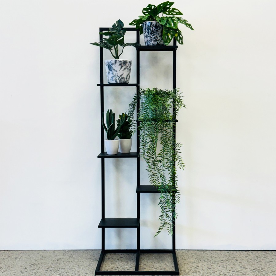 Industrial Mutli Level Plant Stand Black JAVA   Industrial Plant Stand (1) 900x900 